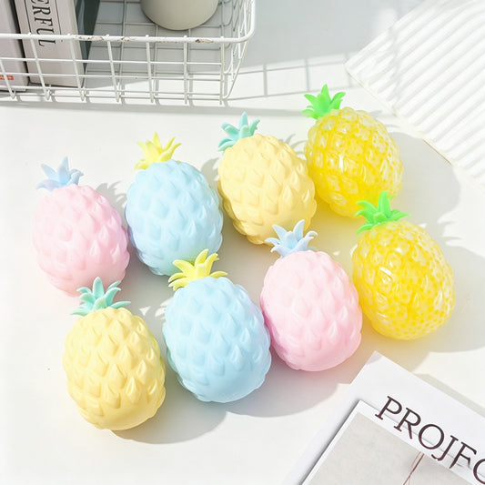 "Realistic pineapple stress relief toy bead-filled and slow rebound squishy fidget toy"