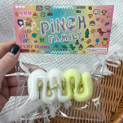 "Multi-style cream bar squeeze toys with peanut, osmanthus, sea salt, chocolate crumb designs"
