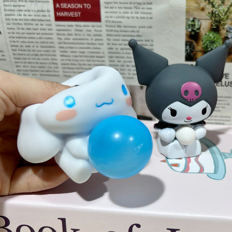 "Set of 3 Sanrio characters squishy toys perfect for gifting and anxiety relief"