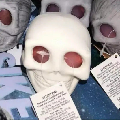 "Realistic skull-shaped decompression toy gothic-themed sensory squeeze toy"