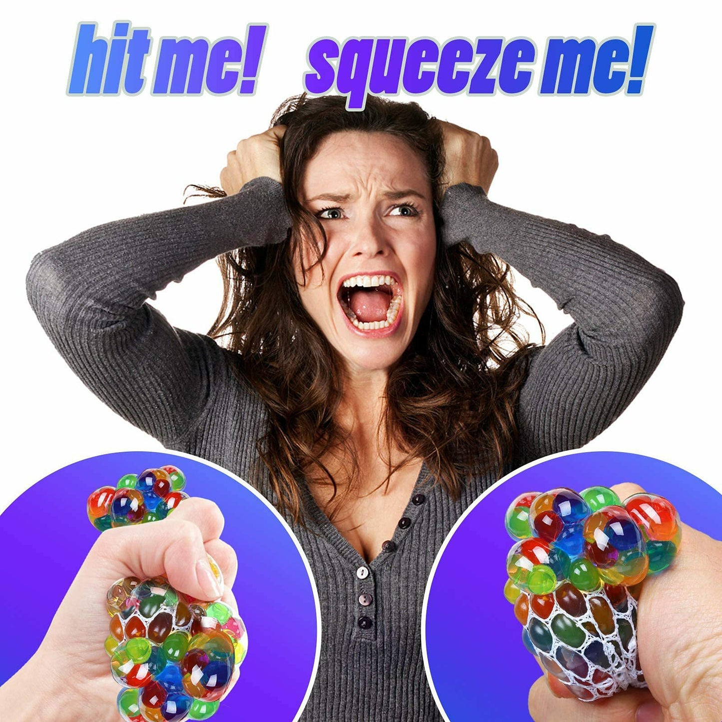 "Novelty glowing bead grape squishy toy perfect for anxiety relief and gift giving"