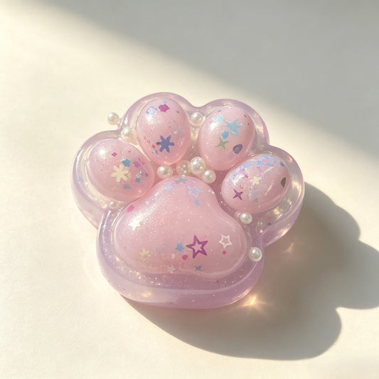 "Cute kawaii cat paw squishy toy perfect for anxiety relief and birthday gift"