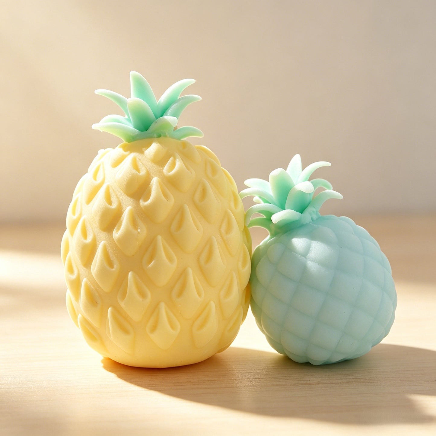 "Clear bead-filled pineapple fidget toy tactile stress relief toy for anxiety"
