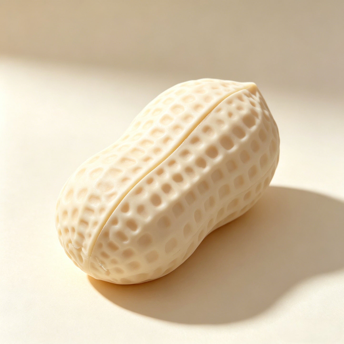 "Lifelike peanut-shaped fidget toy soft and chewy texture for sensory play"