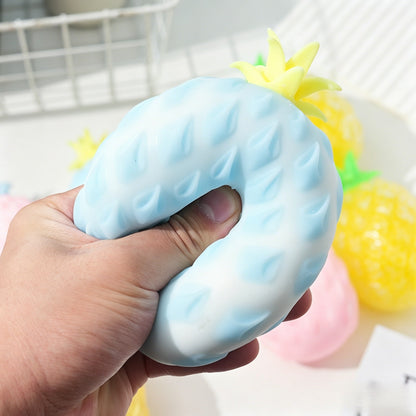 "Cute pastel pineapple squishy toy multi-color sensory toy perfect for gifting"
