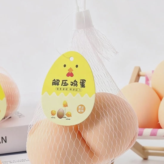 "Realistic egg squishy toy stretchy soft silicone stress relief fidget toy"