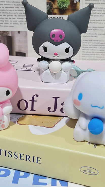 "Sanrio characters bubble-blowing squishy toy Kuromi My Melody Cinnamoroll stress relief fidget toy"