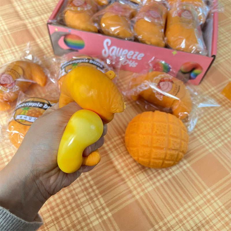 "Cute realistic bread squishy toy perfect for anxiety relief and gifting"