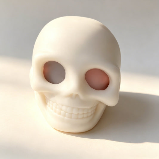 "Realistic skull-shaped decompression toy gothic-themed sensory squeeze toy"